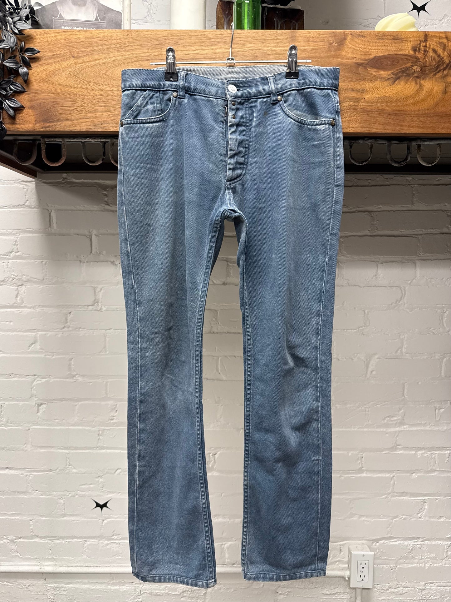 SS2012 Maison Margiela Low Rise Blue Mens Skinny Jeans