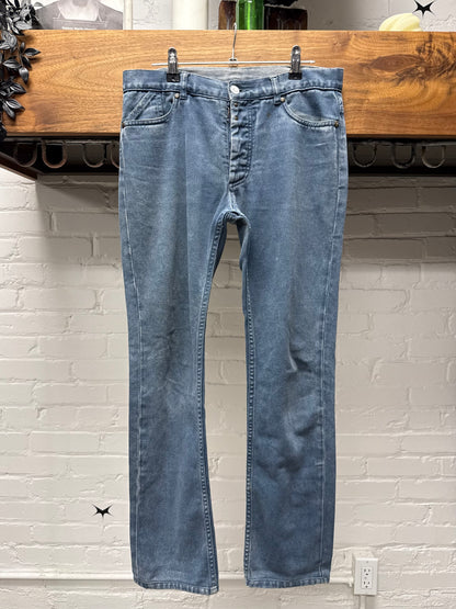 SS2012 Maison Margiela Low Rise Blue Mens Skinny Jeans