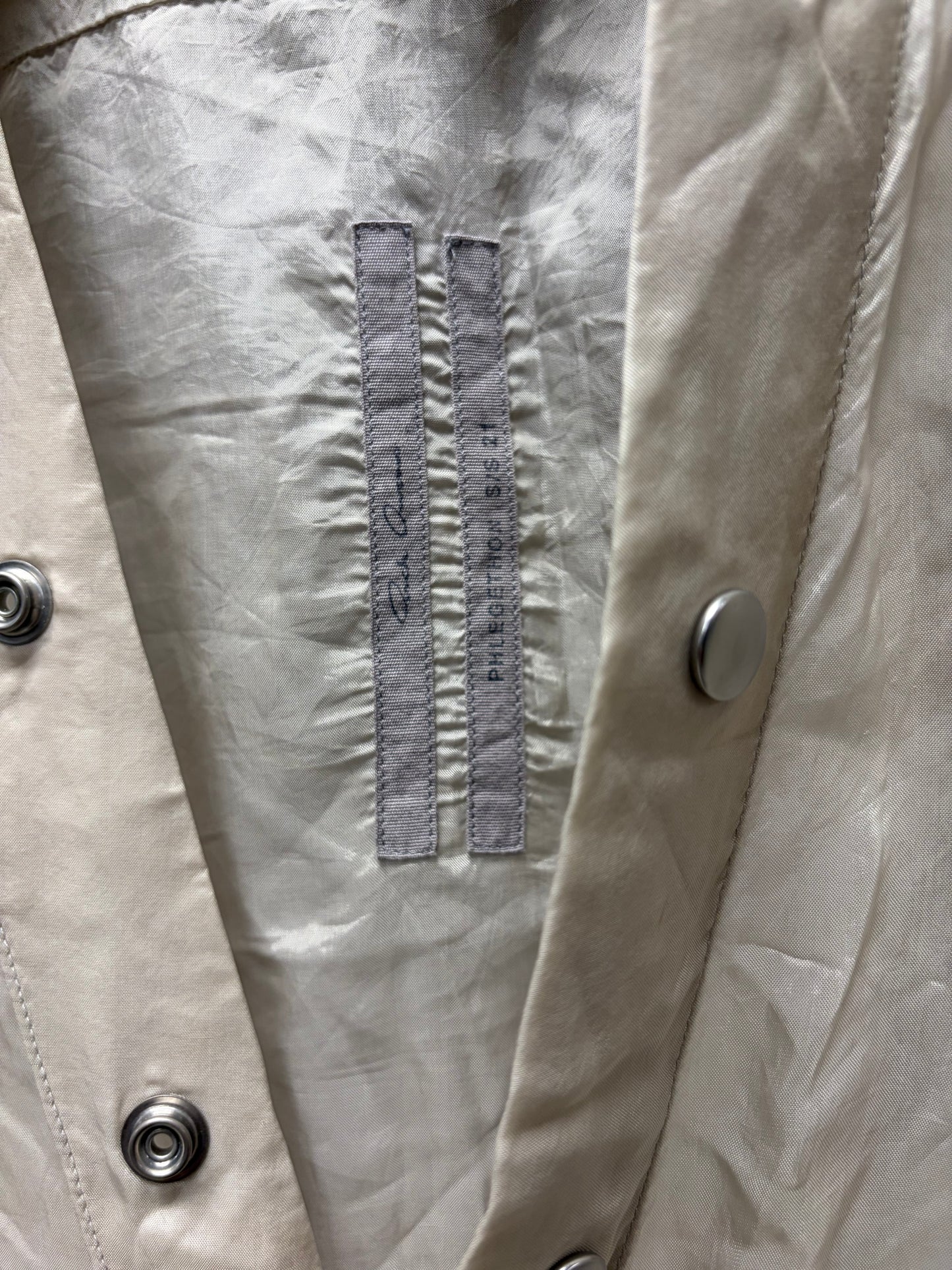 Rick Owens ‘Phlegethon’ Oyster ‘Larry’ Sheer Button Snap Shirt