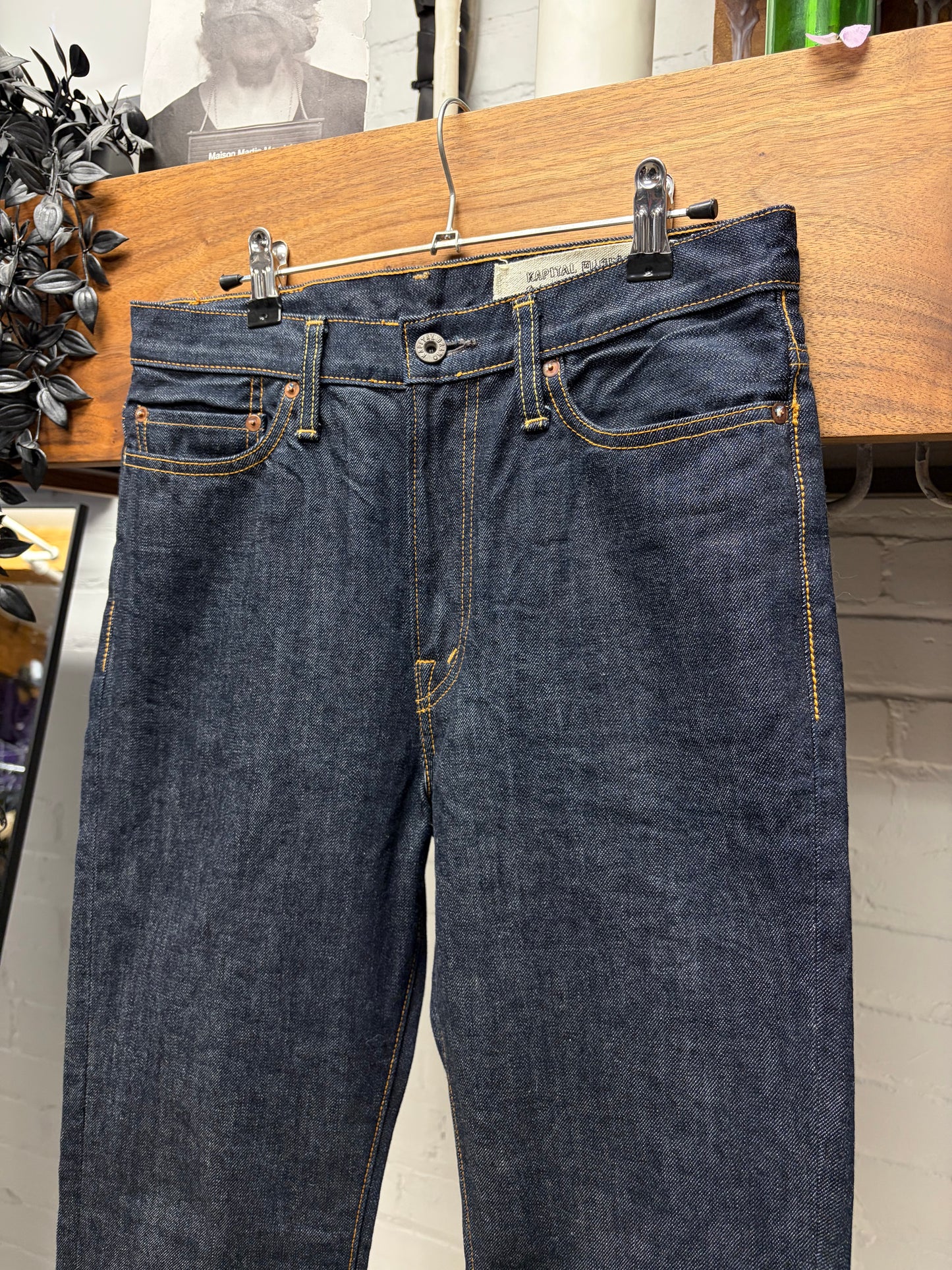 Kapital Raw Indigo Blue Skinny Jeans