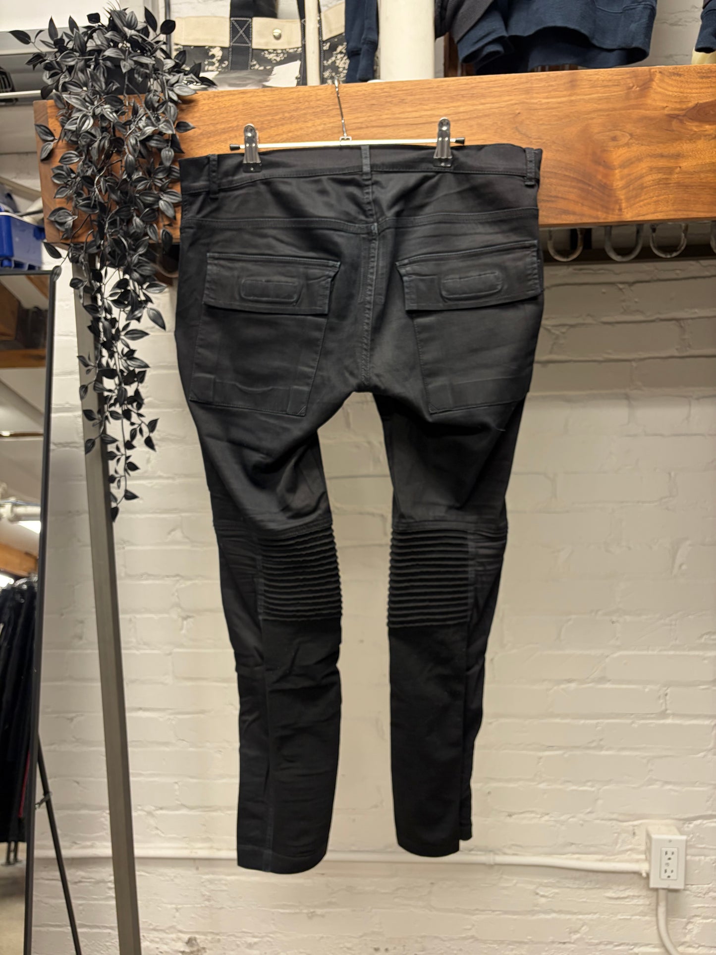 AW2014 Rick Owens ‘Memphis Patch’ Black Inside Skinny Jeans