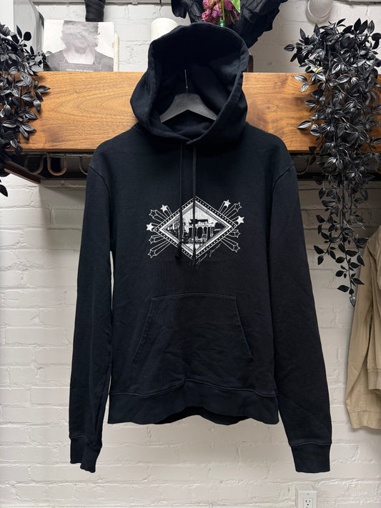 2019 Saint Laurent ‘Jardin Majorelle’ Black/White Pullover Hoodie