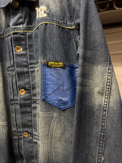 Neighbourhood Leather Pocket Denim Trucker Jacket