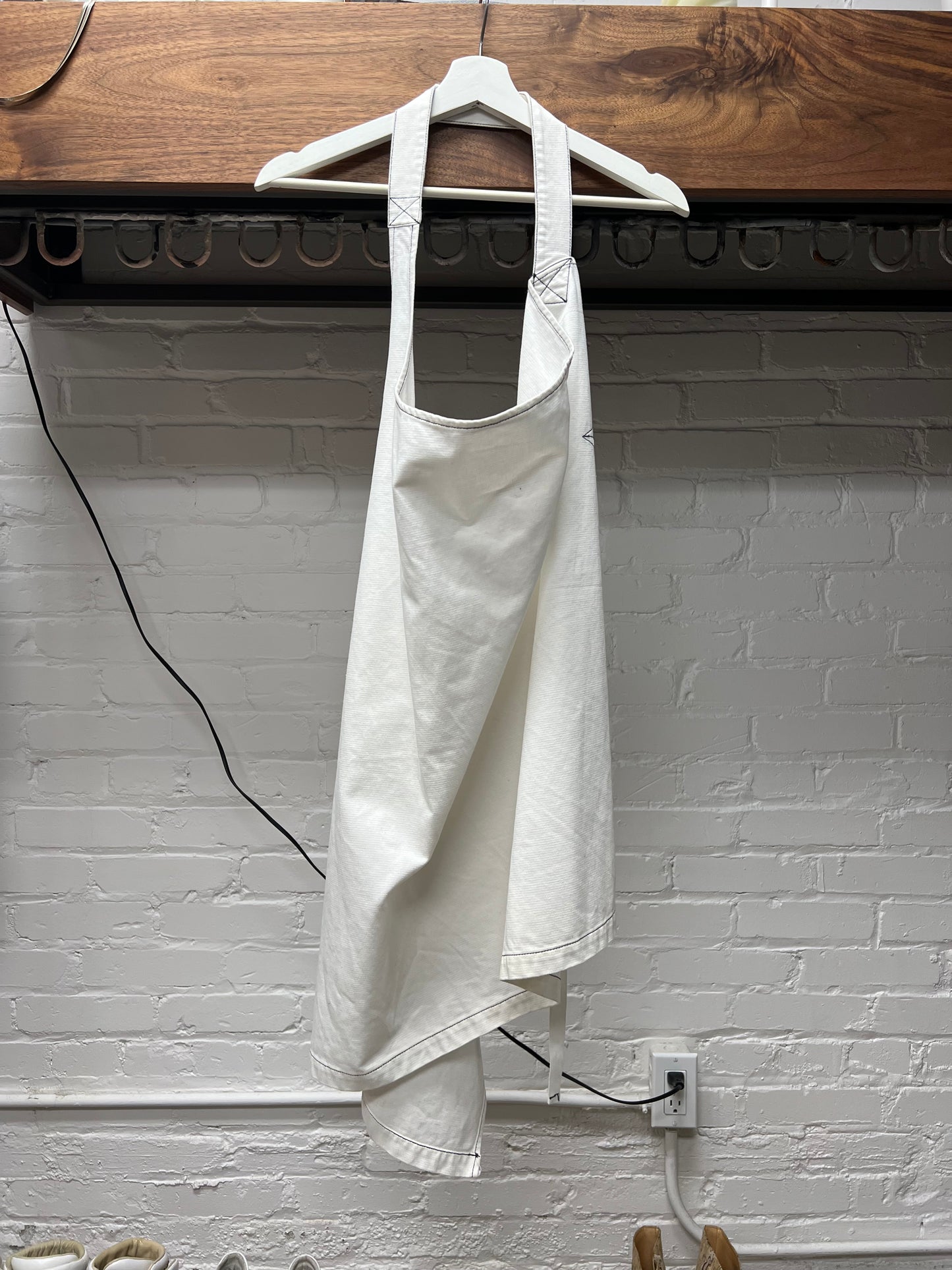 SS99 Maison Margiela White ‘Side Tie’ Apron Dress