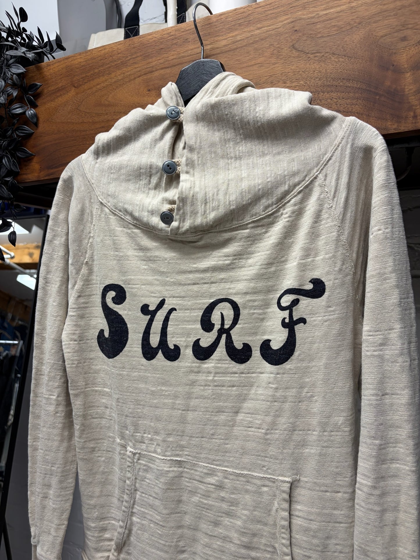 Kapital ‘Surf’ Natural White Cotton Hoodie