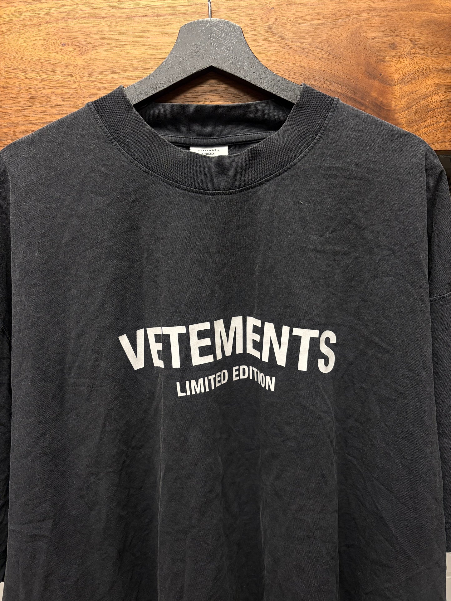 Vetements Limited Edition Black Oversized T-Shirt