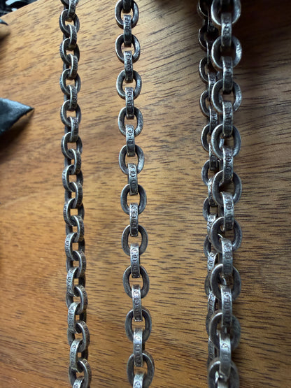 Chrome Hearts 17in .925 Silver ‘Paper Chain’ Necklace