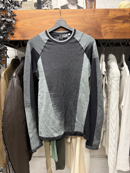 Y-3 by Yohji Yamamoto Ribbed Grey/Black Sweater