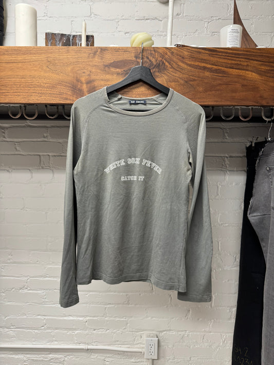 AW1997 Raf Simons ‘White Sox Fever’ Baseball Long Sleeve Shirt