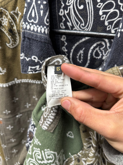 Kapital Two Way Reversible Blue/Green ‘Paisley’ Trucker Jacket
