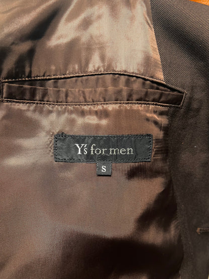 90s Yohji Yamamoto ‘Y’s for Men’ Brown ‘Exposed Button’ Blazer