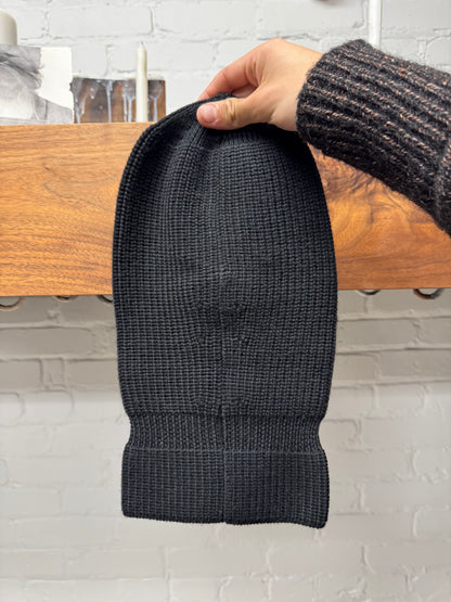 Vetements Ribbed Black Knit Balaclava/Ski Mask