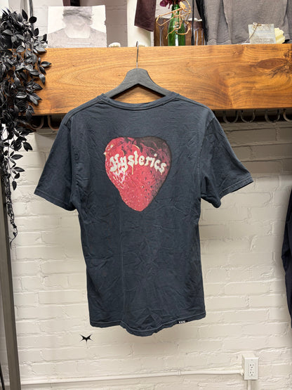 Hysteric Glamour ‘Strawberry Skull’ Faded Black Graphic T-Shirt