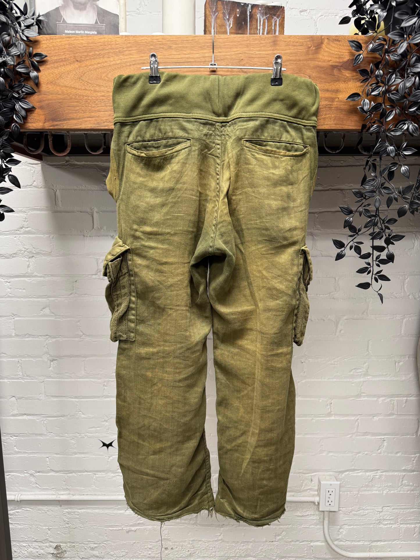 Kapital Sun Faded Green ‘Sailor’ Drawstring Cargo Pants
