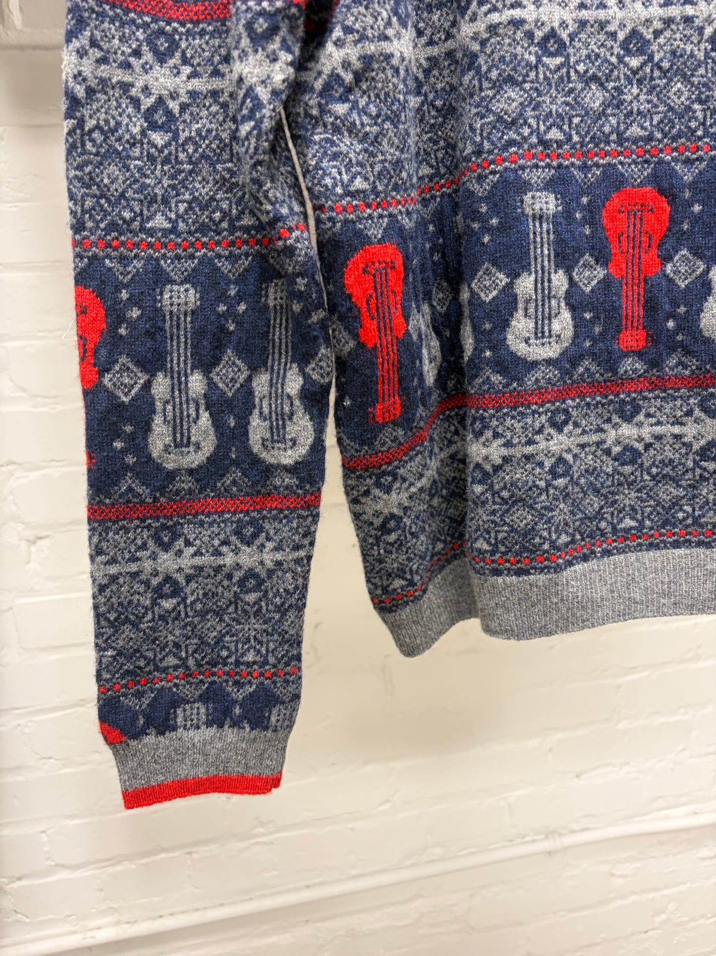 Yohji Yamamoto ‘Y’s’ Guitar Nordic Patterned Wool Knit Sweater