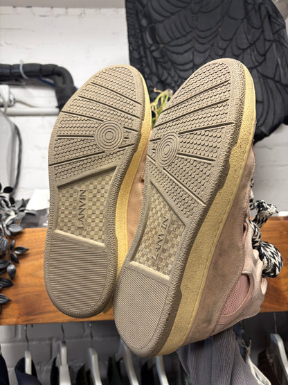 Lanvin Curb Jumbo Lace Low Top Padded Skate Sneakers