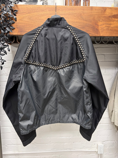 SS2012 Prada Studded Black/Grey Nylon Jacket