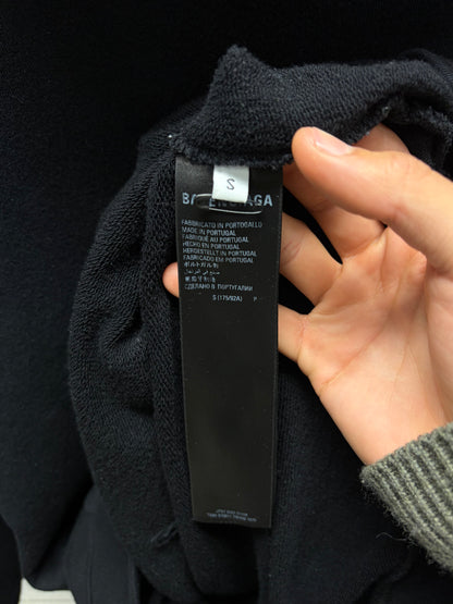 2022 Balenciaga ‘3B Logo’ Black/White Pullover Hoodie