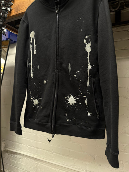 5351 Pour Les Hommes ‘Gunshot Splatter’ Black Zip-Up Hoodie