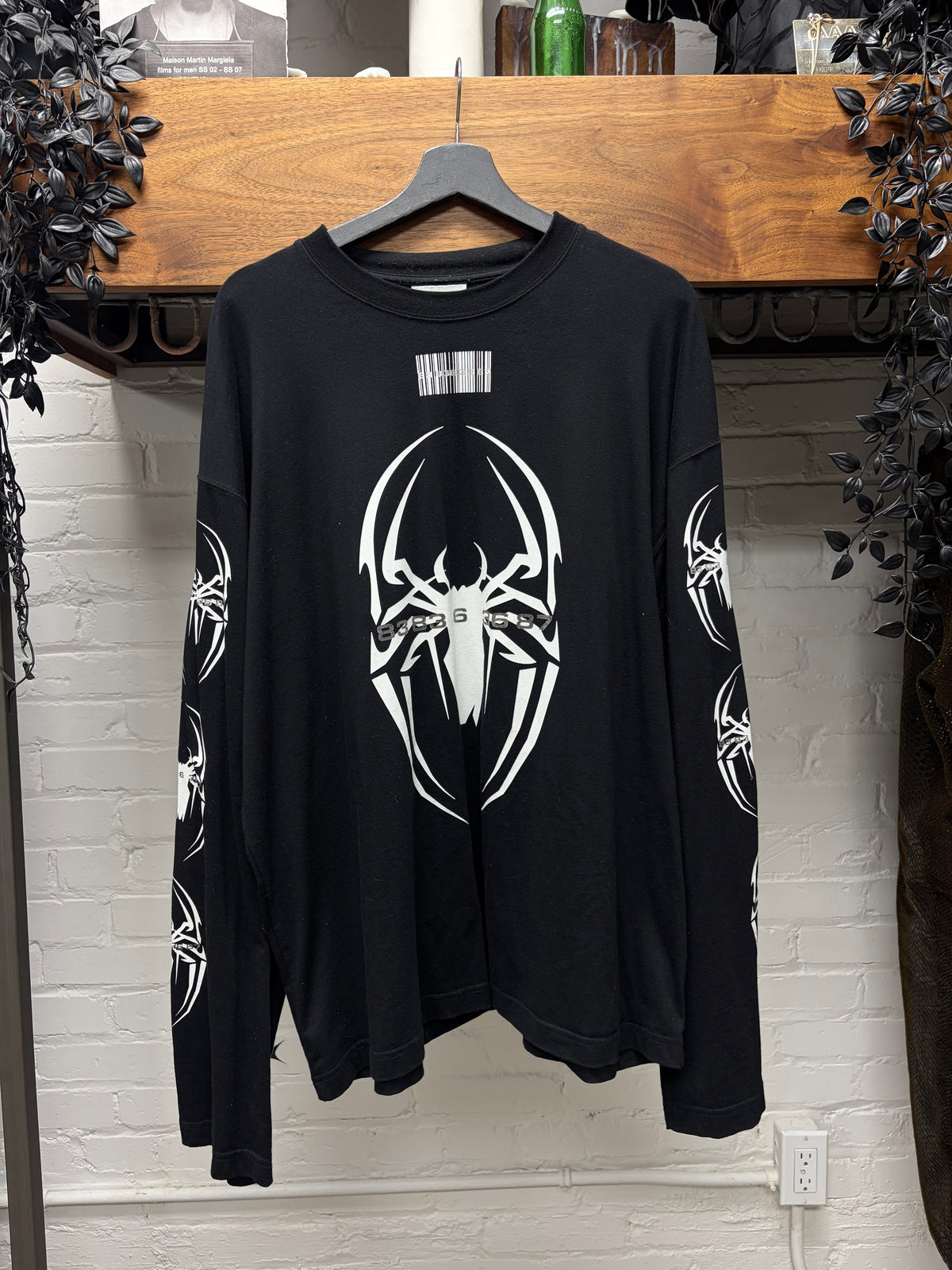 Vetements ‘Spider Print’ Black/White Long Sleeve Shirt