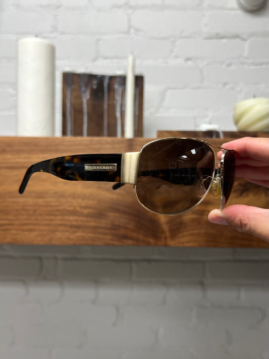 Burberry Tortoiseshell Aviator Sunglasses