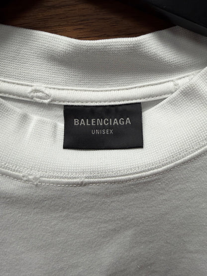 SS2022 Balenciaga ‘Crest Logo’  White Oversized T-Shirt