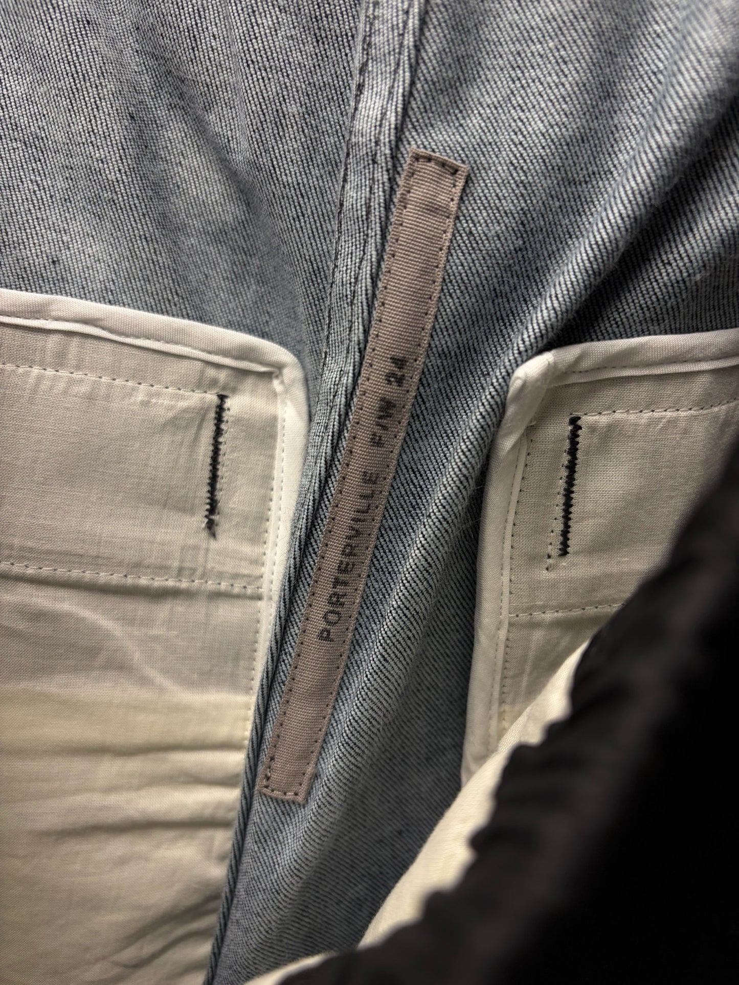 AW2024 Rick Owens ‘Porterville’ Black Waxed ‘Cargobela’ Wide Leg Drawstring Pants