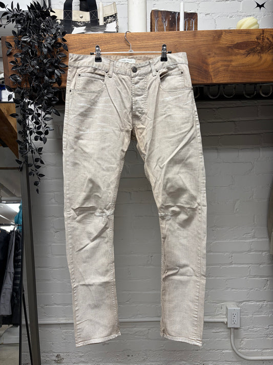 Balmain Dirty White ‘Rustic Fade’ Skinny Jeans