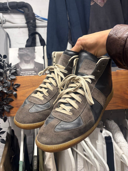 Maison Margiela ‘G.A.T.’ Brown/Navy Suede High Top Sneakers