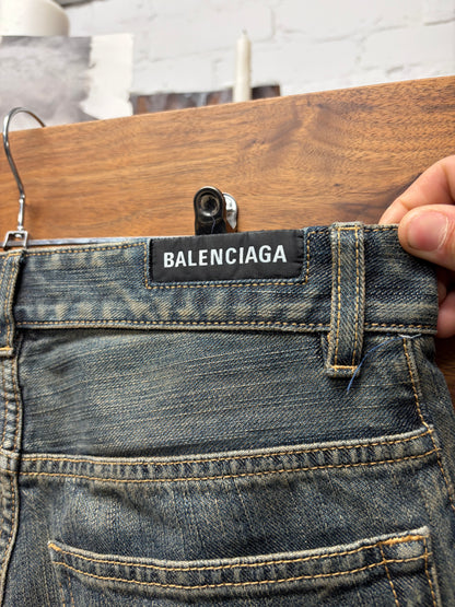 SS2025 Balenciaga ‘Lost Tapes’ Flared Dirt Wash Denim