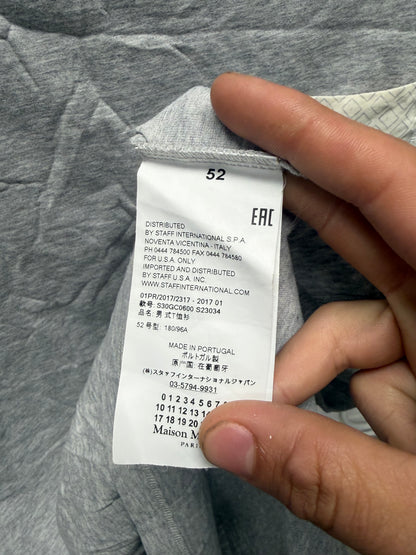 2017 Maison Margiela ‘Diamond Print’ Pocket Grey Cotton T-Shirt