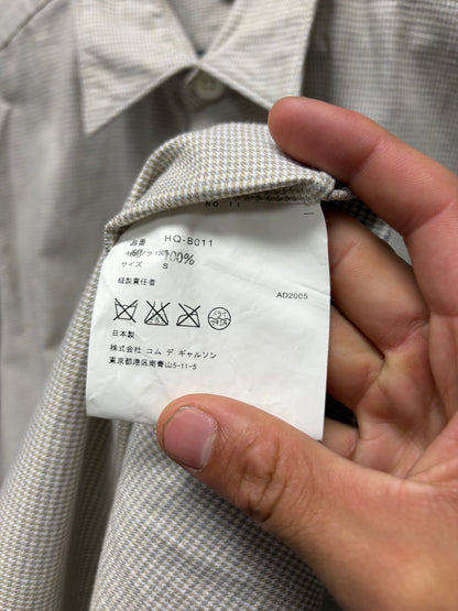 2005 Comme Des Garçons Homme Cream Pinstripe Button Up Shirt