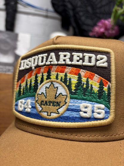 Dsquared2 ‘Campgrounds’ Canadian Patch Distressed Strap-Back Cap