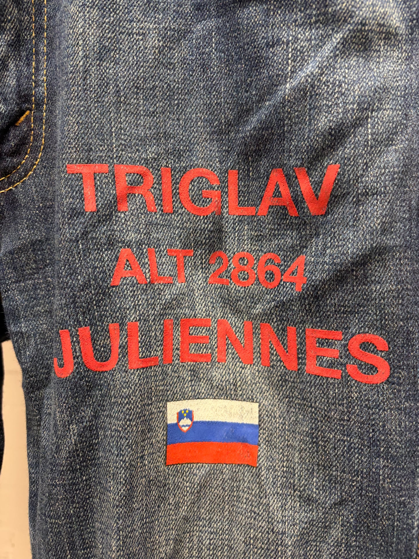 AW2005 Junya Watanabe x Levi’s ‘Triglav’ Flag Blue Jeans