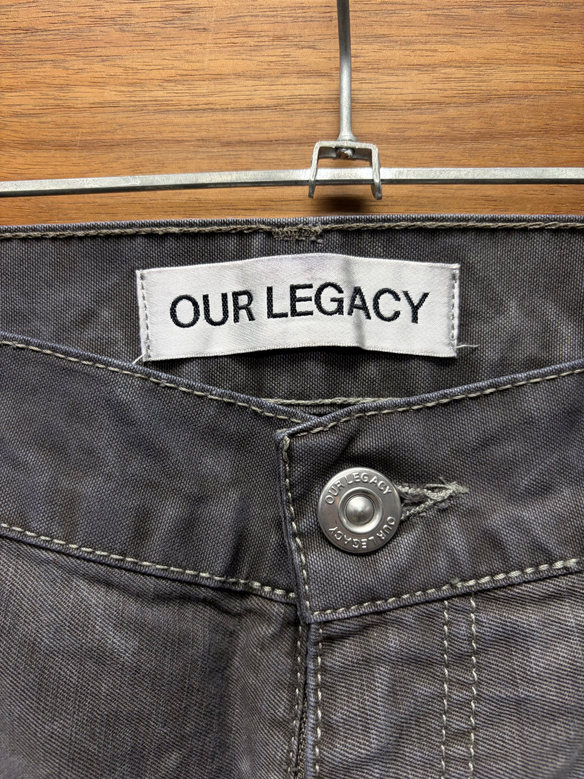 Our Legacy Grey ‘Fatigue Cut’ Wide Leg Denim