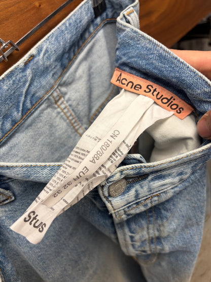Acne Studios ‘Super Baggy’ Blue Paint Splatter Denim