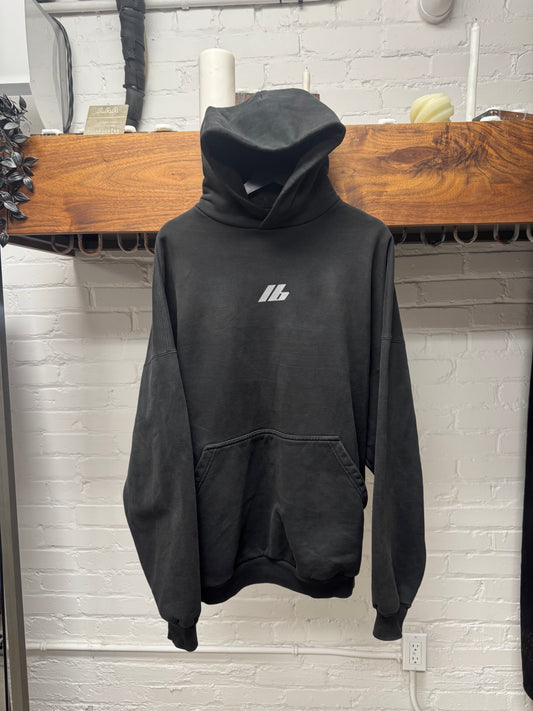 2024 Balenciaga ‘Activewear’ 3M Logo Heavy Cotton Pullover Hoodie