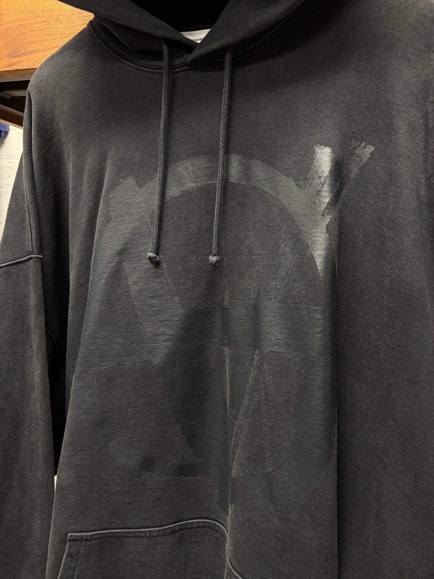 Vetements ‘Anarchy Logo’ Black Oversized Pullover Hoodie