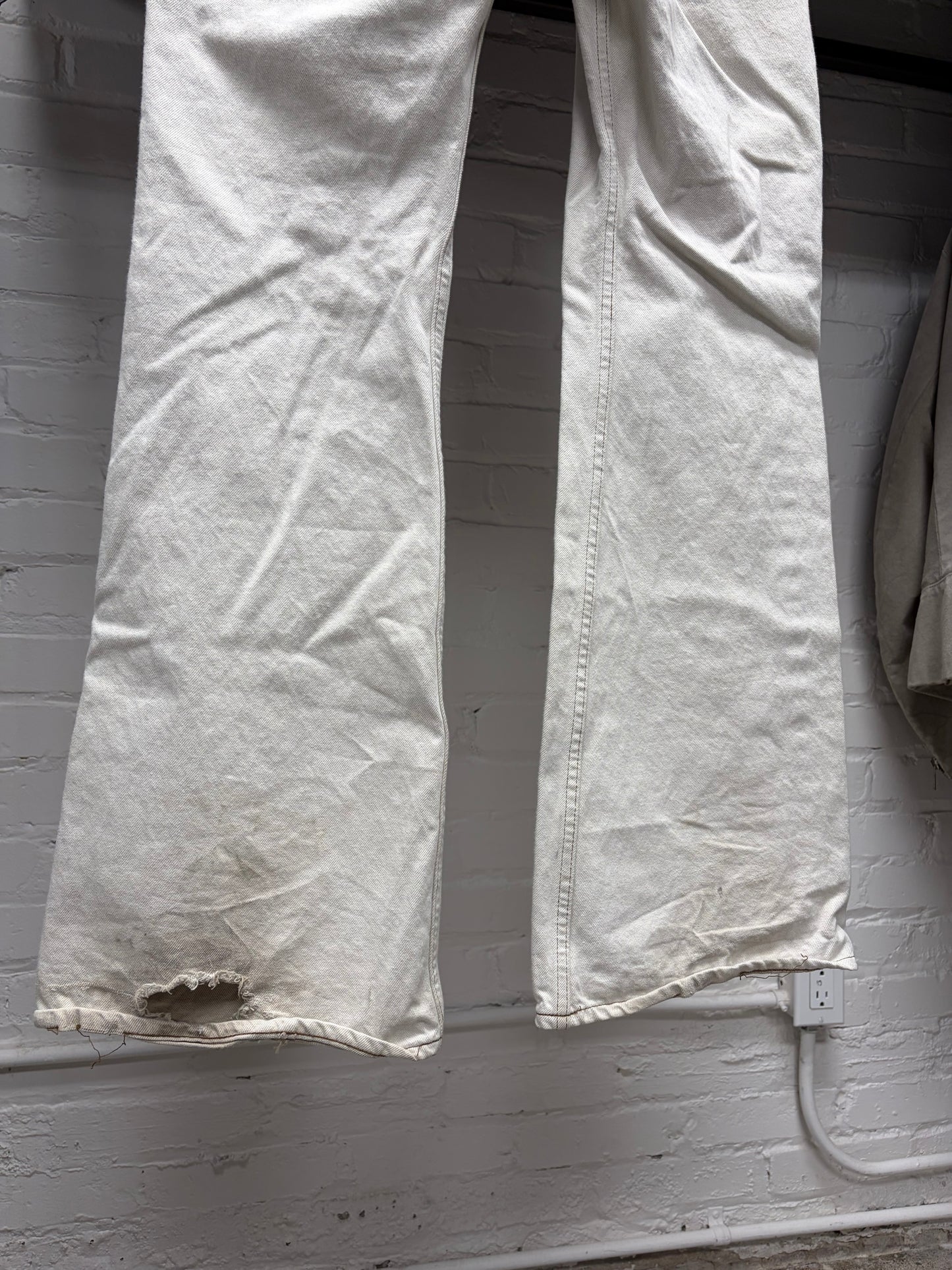 Kapital 70s Inspired ‘Bush’ White Flared Leg Denim