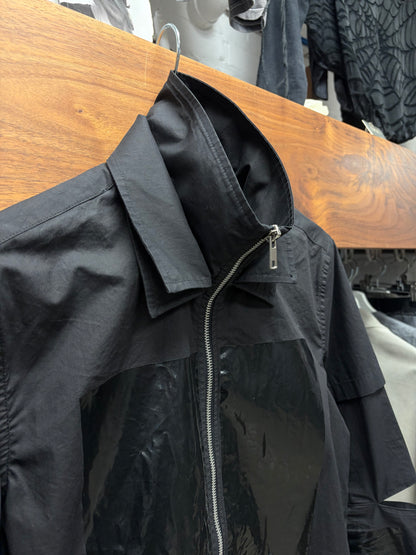 Hood by Air ‘Triple Collar’ Wax Panelled Black Track Jacket
