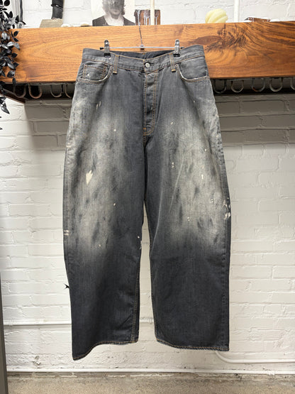 2023 Acne Studios ‘Super Baggy’  Paint Splattered Denim