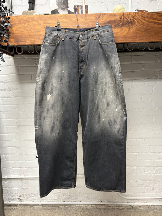 2023 Acne Studios ‘Super Baggy’  Paint Splattered Denim