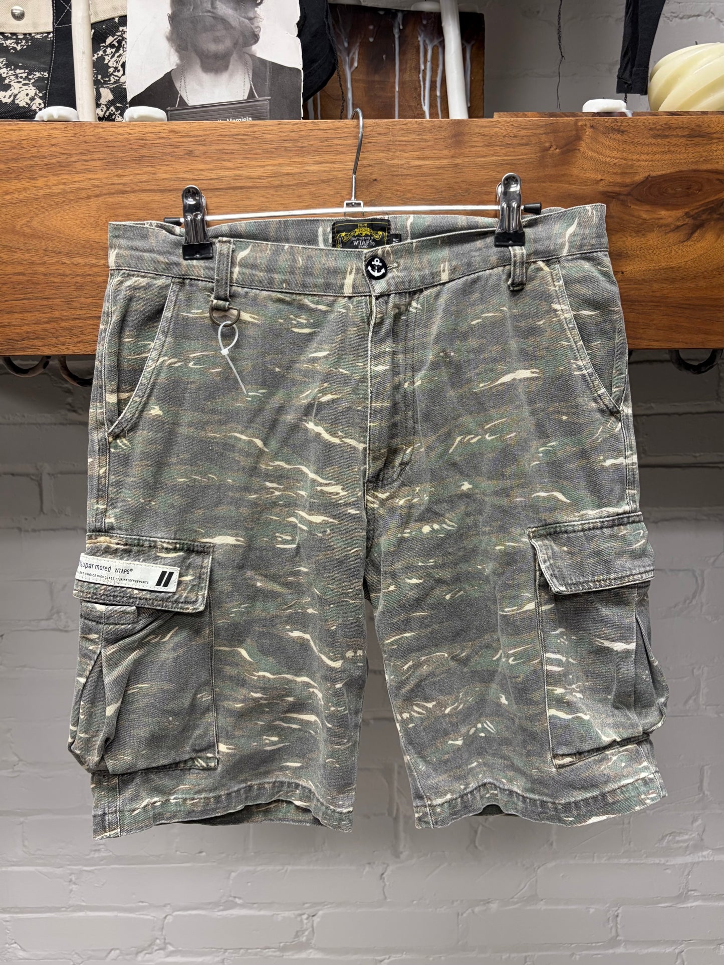 Wtaps Camoflage Denim Cargo Shorts