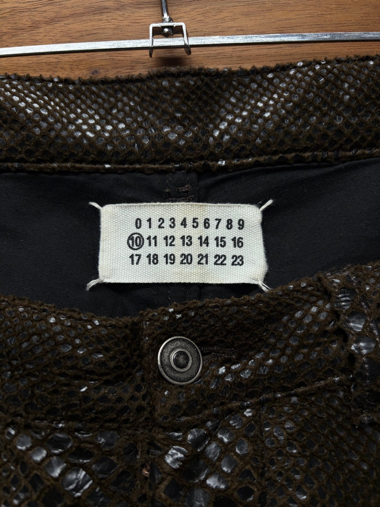 AW2008 Maison Martin Margiela Snakeskin Appliqué Denim