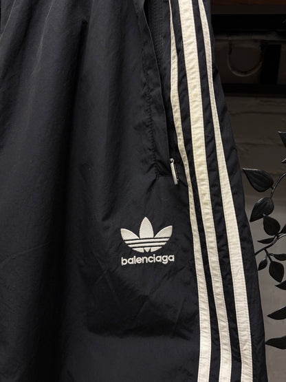 SS2023 Balenciaga x Adidas ‘3 Stripes’ Wide Leg Black/White Track Pants