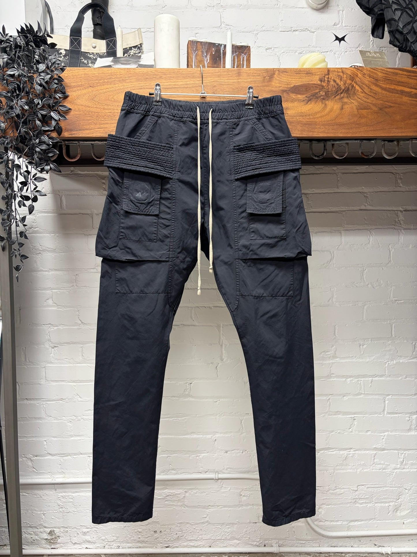 Rick Owens DRKSHDW ‘Creatch’ Drop Crotch Black Drawstring Sweatpants
