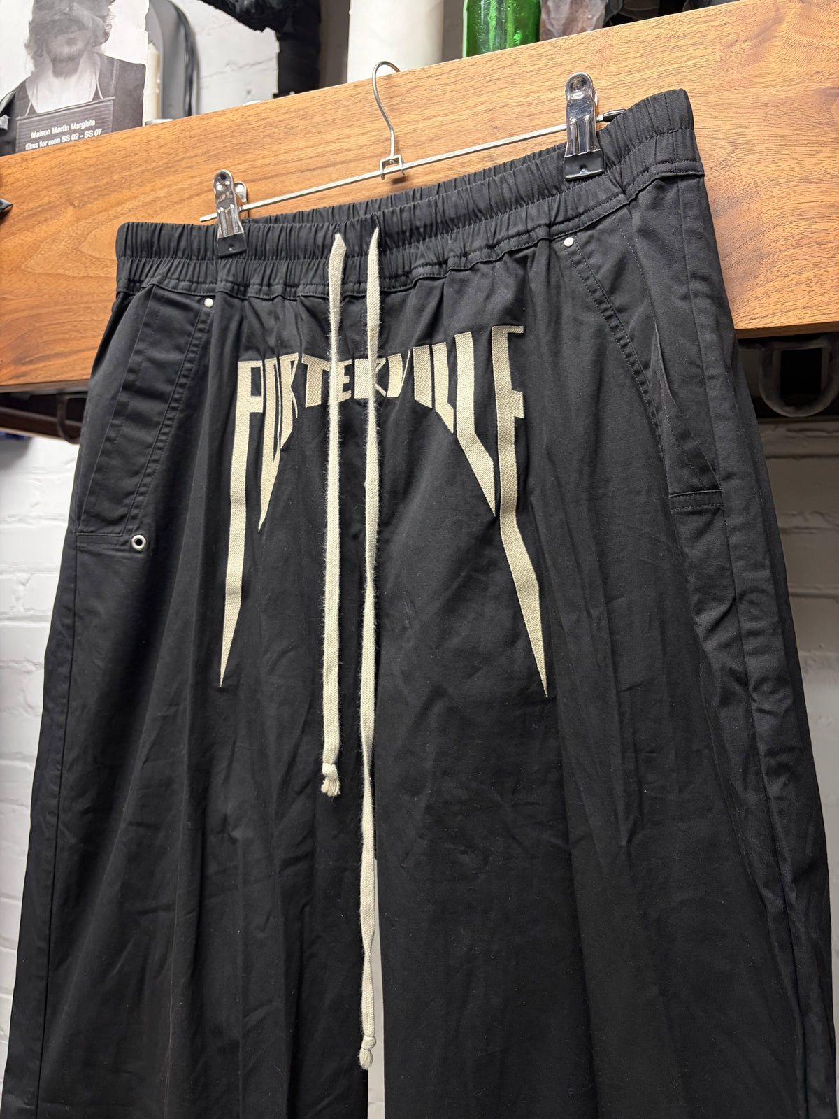 AW2024 Rick Owens ‘Porterville’ Bela Black Wide Leg Pants