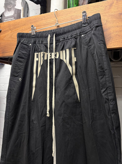 AW2024 Rick Owens ‘Porterville’ Bela Black Wide Leg Pants
