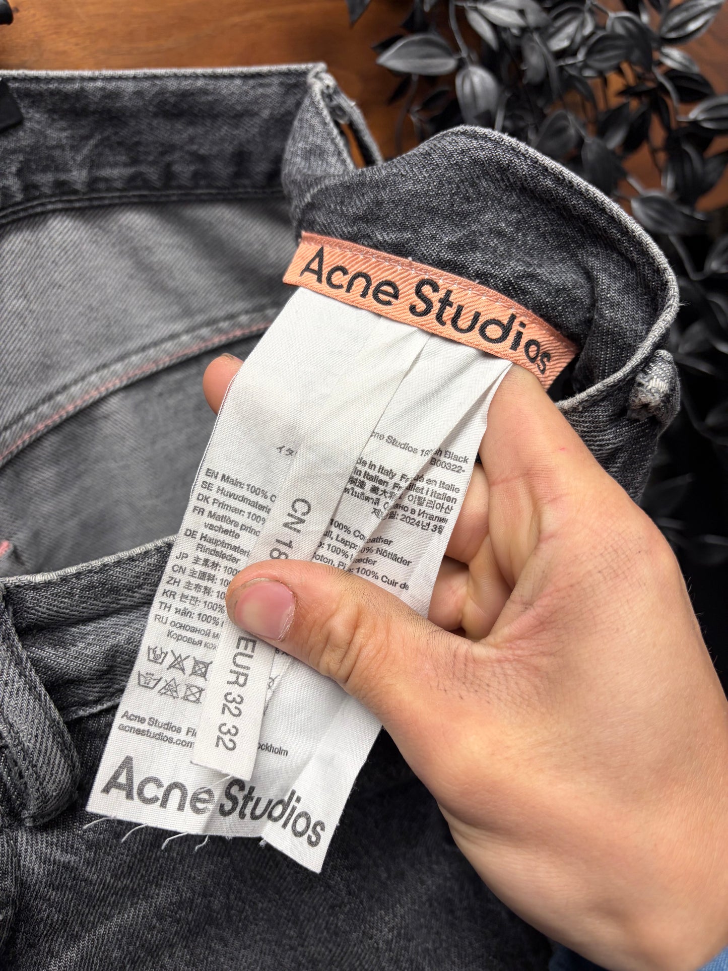 Acne Studios ‘1981’ Baggy Relaxed Fit Washed Grey Denim