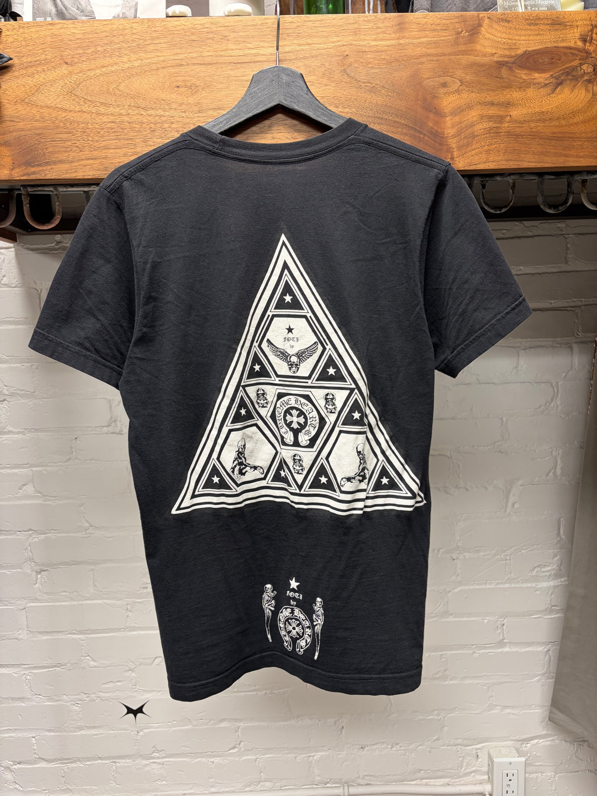 Vintage Chrome Hearts Foti ‘Pyramid’ Black Graphic T-Shirt